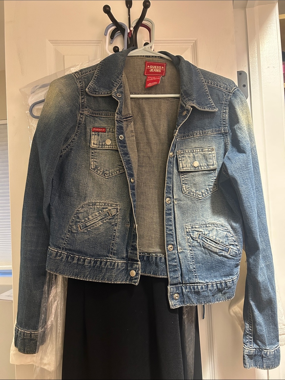 Guess Distressed Light Blue Denim Jacket